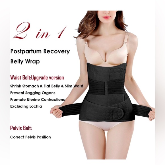ChongErfei 2 in 1 Postpartum Support Recovery Belly Wrap Waist Body Shaper - Picture 2 of 12